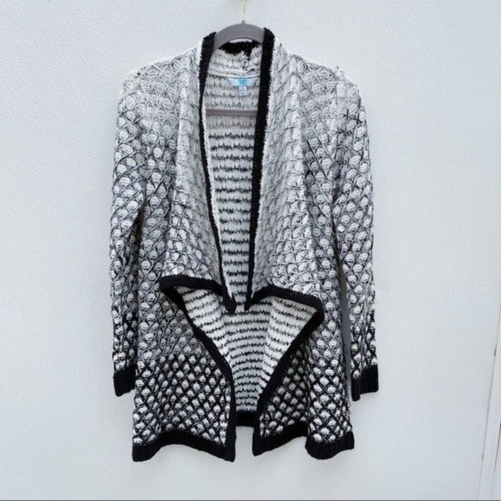 Ombré open front cardigan long knitted duster boho